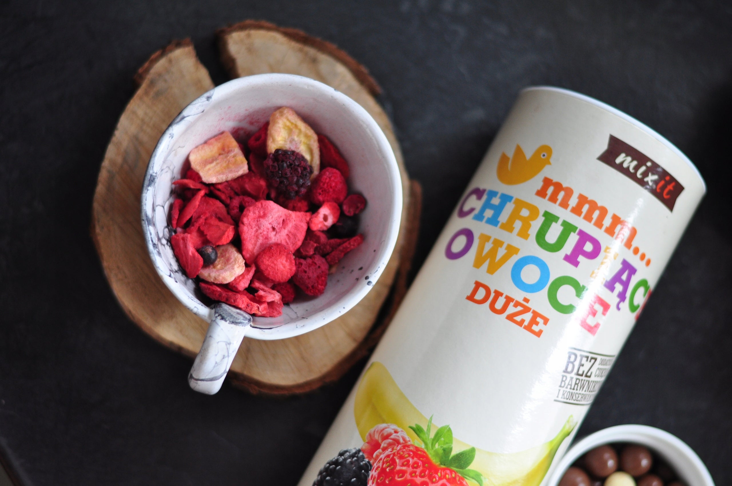 Freeze-dried fruit MIXIT strawberry raspberry 150g Packaging status original