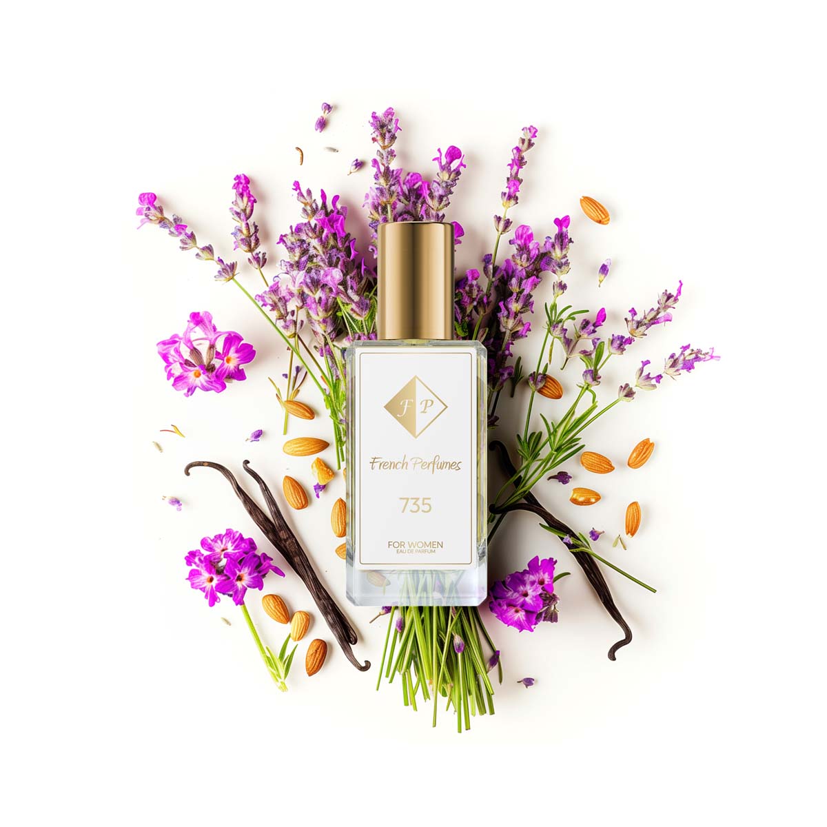 French Women's Perfume No. 735 - 33ml Amber Perfumed Water
