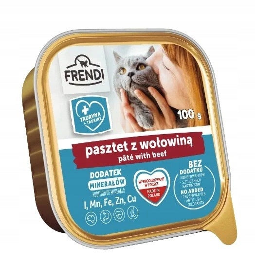 Frendi Pate with Beef 100g Wet Cat Food Complete Manufacturer code PRFKP1001