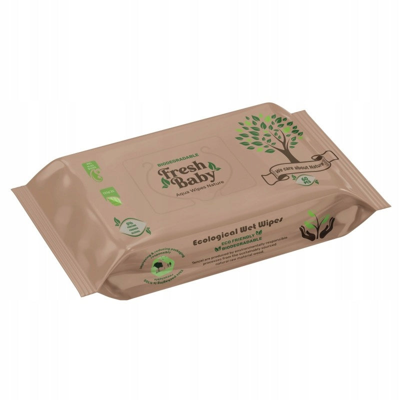 Fresh Baby Aqua Nature Wet Wipes 60 Pieces