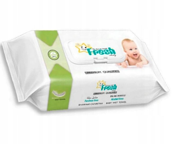 Fresh Baby Aqua Wipes wet wipes green 1 x 72 pcs.