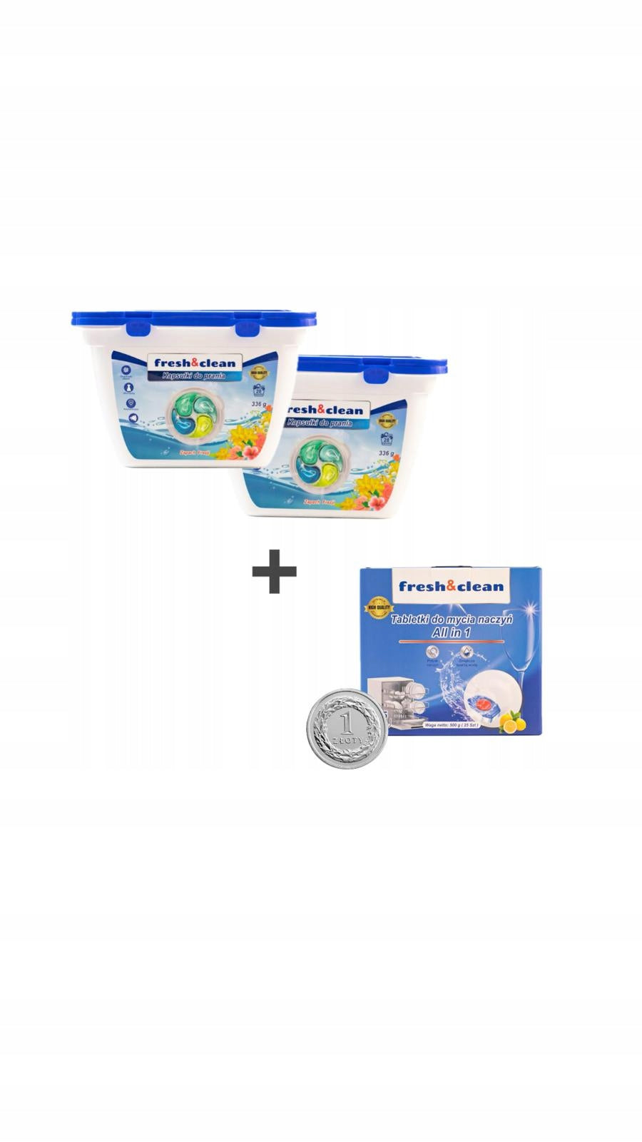 Fresh & Clean Laundry Pods Freesia 4-in-1 2x28 56 pcs + FREEBIE FOR 1 ZŁ