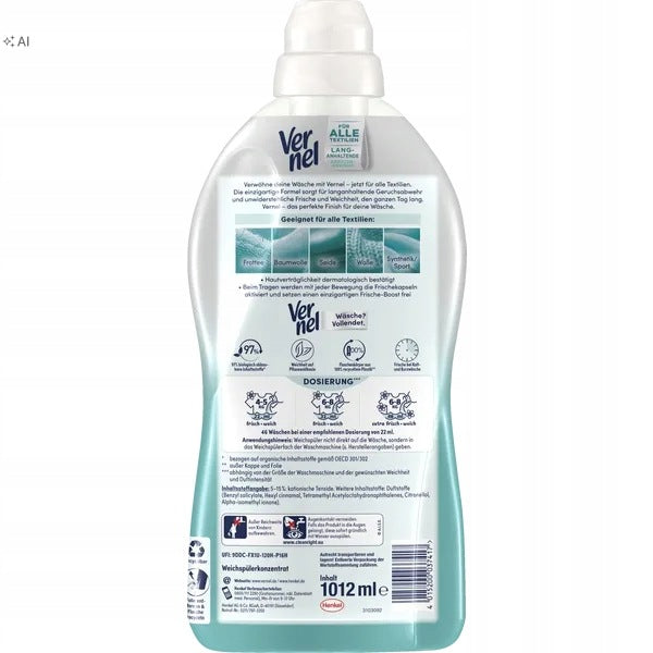 Fresh Control Fresh Ocean 46 WL Fabric Softener with DE Brand Vernel
