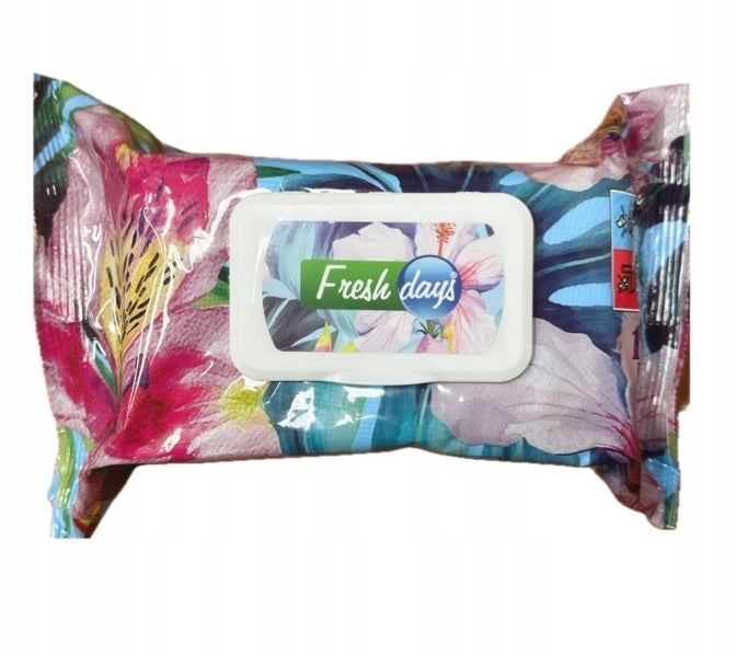 Fresh Days Wet wipes with the scent of tropic flower 120 pieces