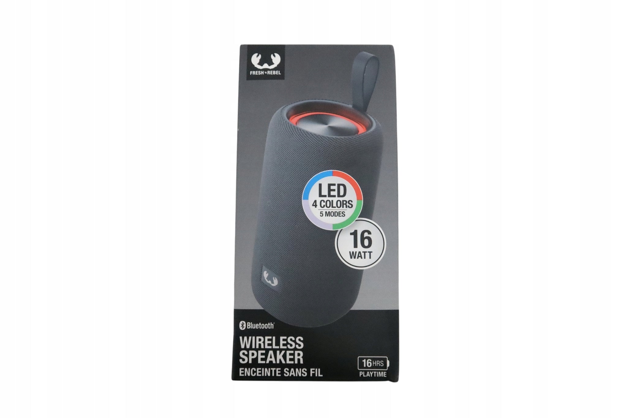 Fresh 'n Rebel Bits'n Portable Bluetooth Speaker 16W LED RGB Grey