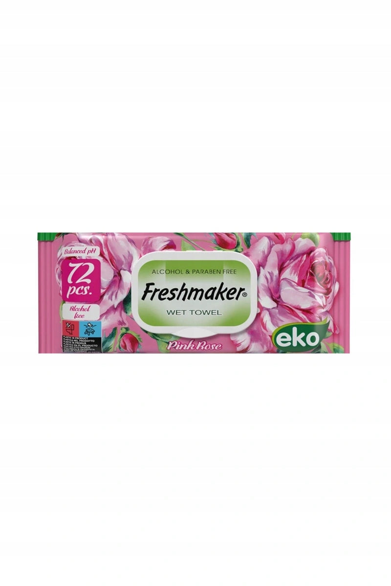 Freshmaker wet wipes fragrance pink 72 pcs.