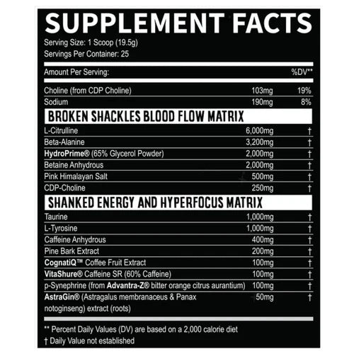 FreshxCondemned FRESH OUT 450g pre-workout high stim pump focus Expiration date at least 3 months from the date of purchase