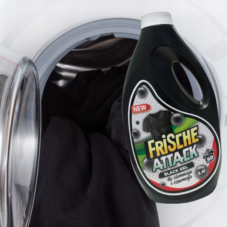 Frische Attack Black Washing Gel 2,5L 50 Washes Packaging status original