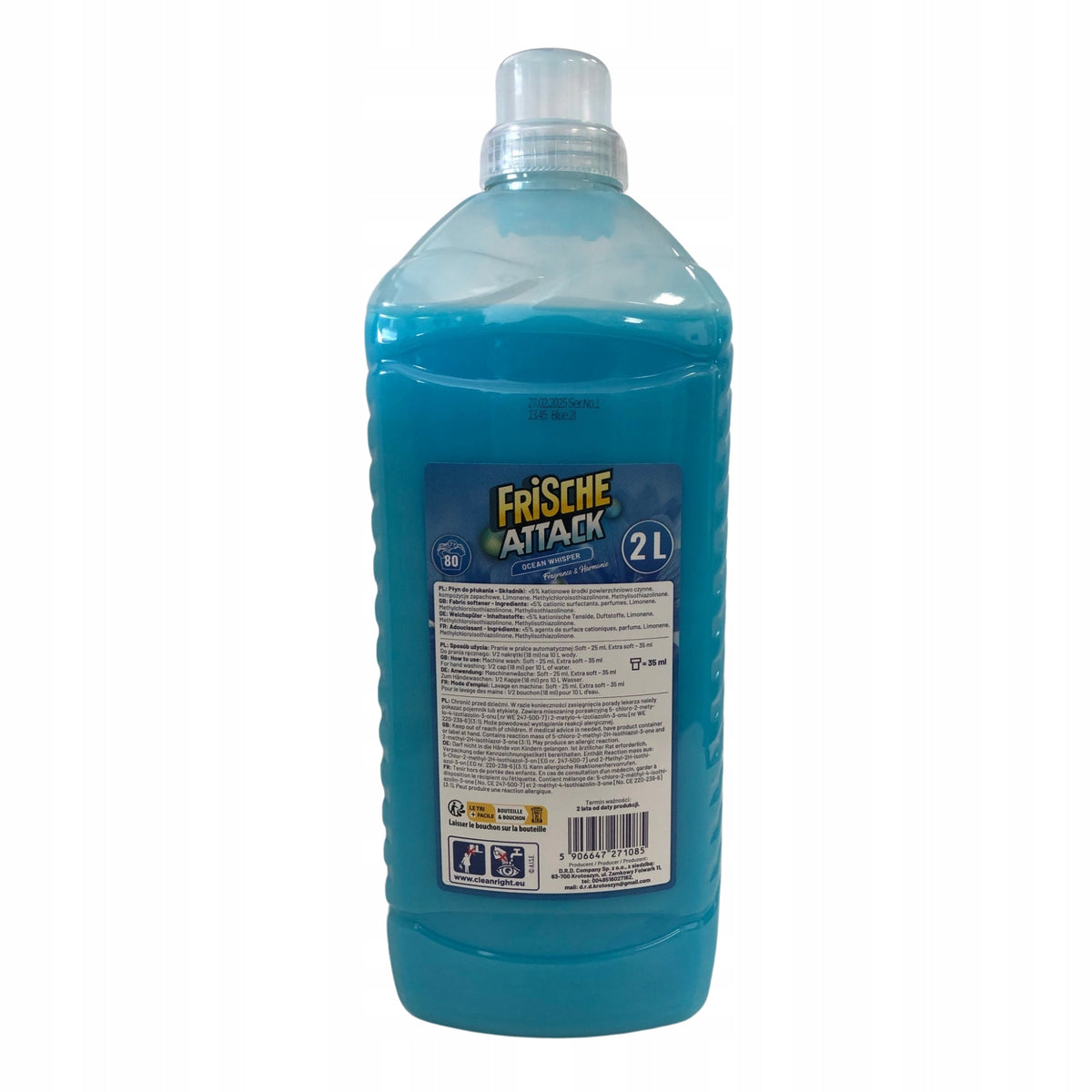 Frische Attack Ocean Whisper Concentrated Fabric Rinse Liquid 2L Brand Frische