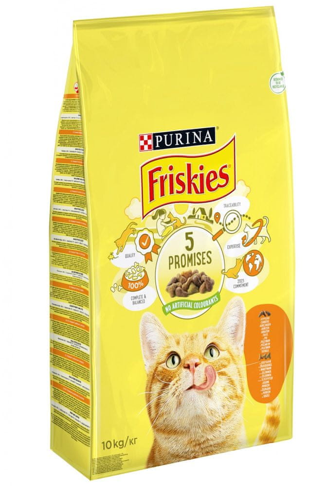 Friskies cat dry - kuře, zelenina Varianta: 10 kg Product weight 10 kg