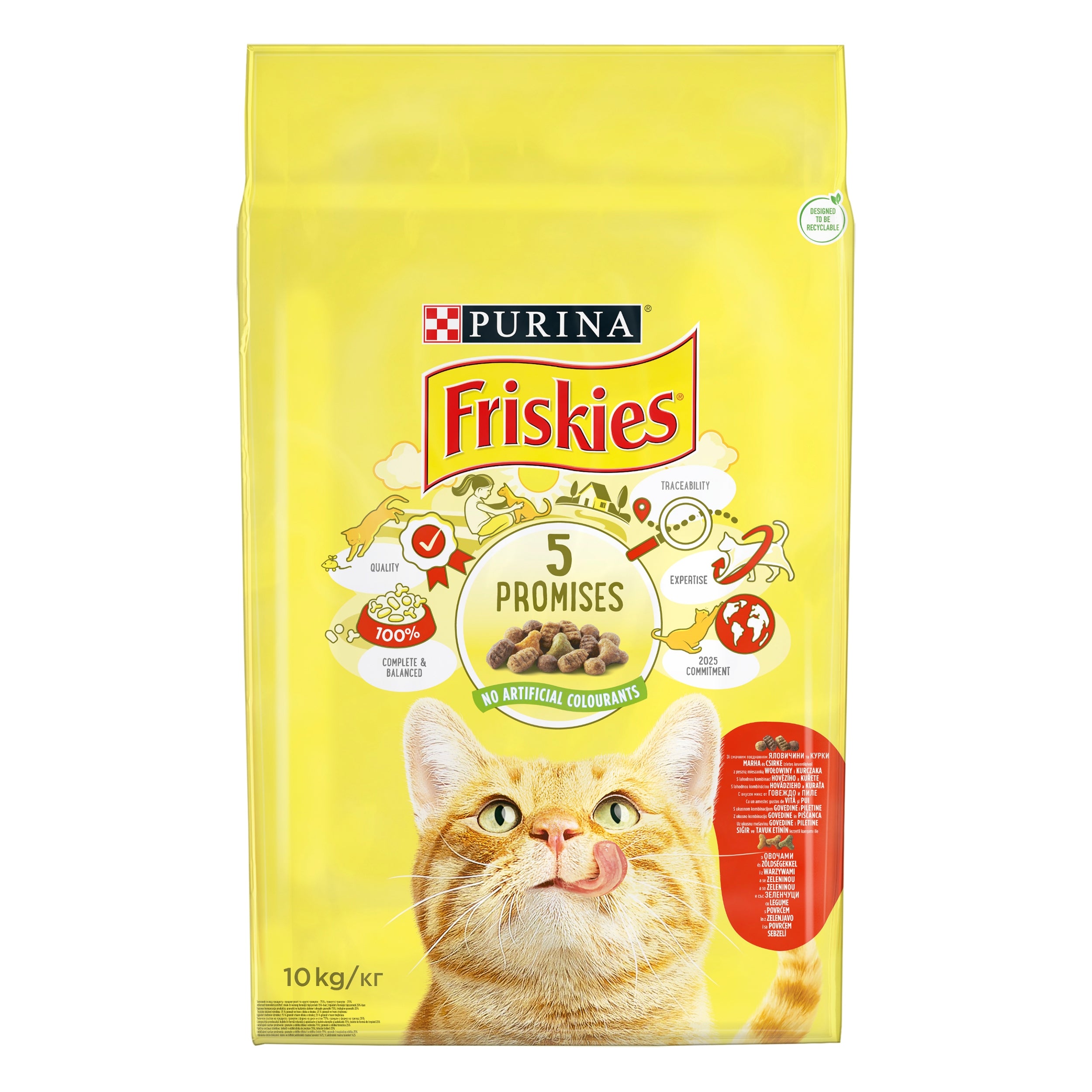 Friskies cat food beef, chicken, vegetables 10 kg Manufacturer code 12460657