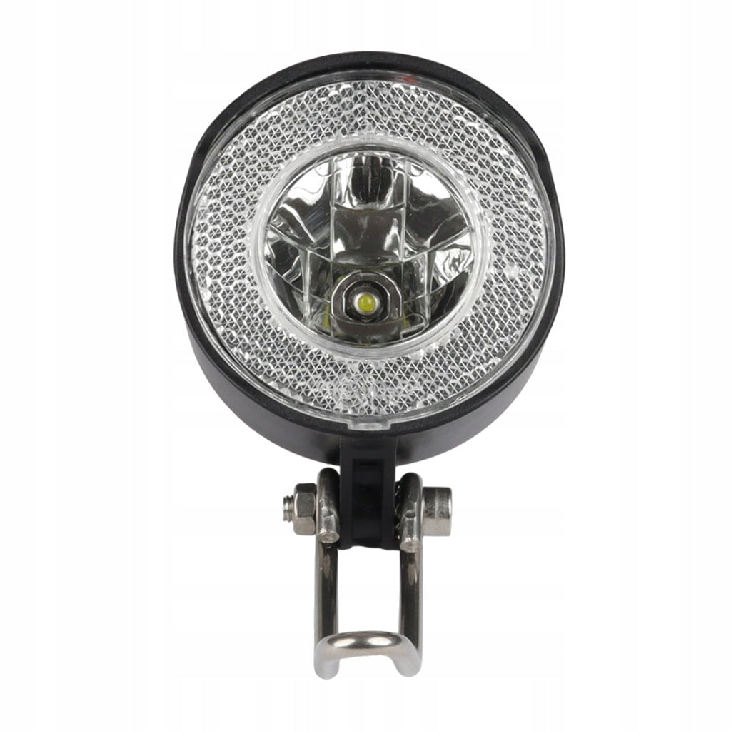 Front BICYCLE LAMP FOR DYNAMO, mounted on fork Color black