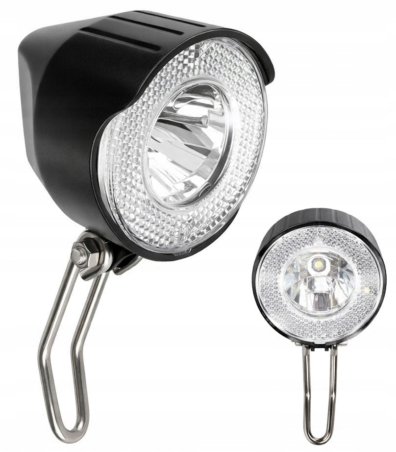 Front BICYCLE LAMP FOR DYNAMO, mounted on fork
