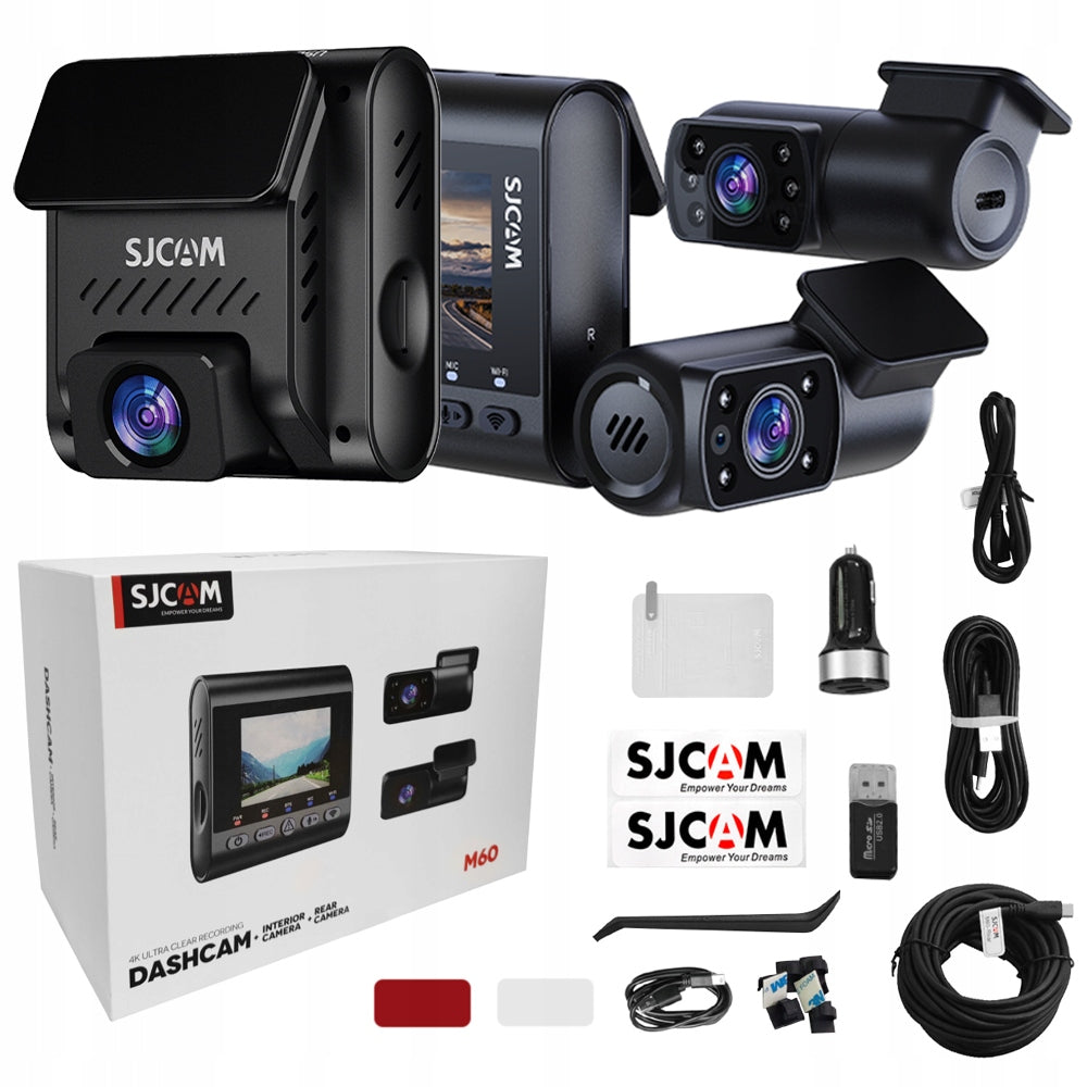 Front+Back+Interior - CAR VIDEO RECORDER SJCAM M60 Dashcam 4K Wi-Fi