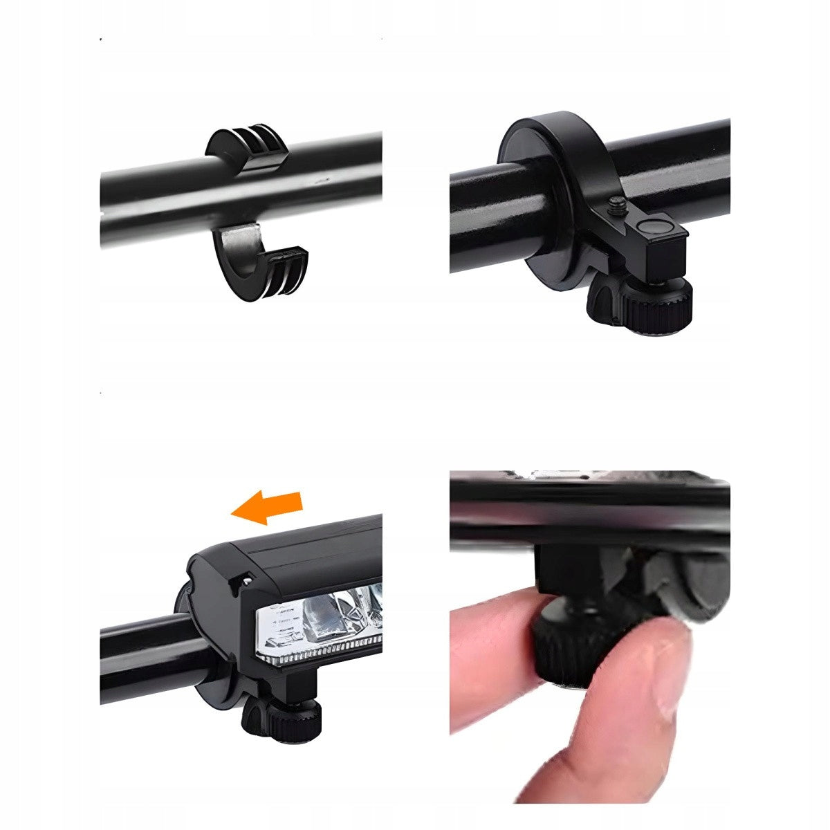 Front Bike Lamp, Powerful Light - 4 Modes, Cree, USB-C Kind front-facing