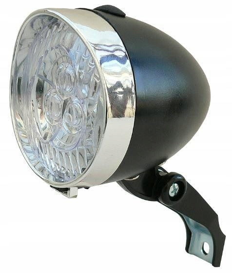 Front Bike Light Black 3x LED 2 Functions Battery Operated Packaging status original