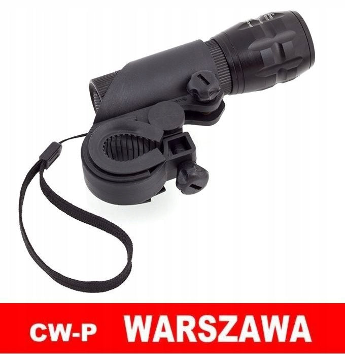 Front Bike Light / CREE LED Flashlight 3 Functions + ZOOM + Handle Kind front-facing
