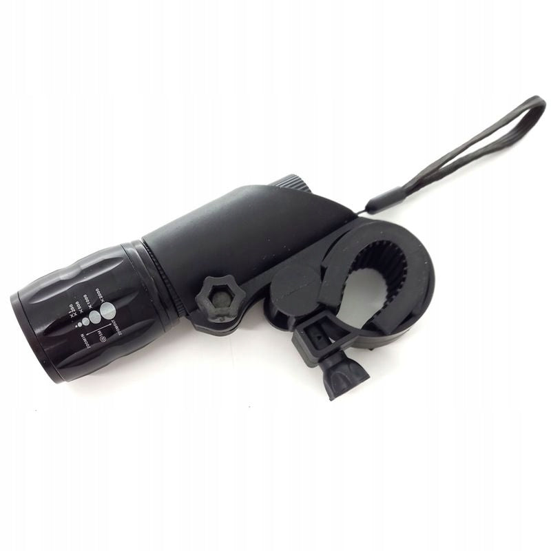Front Bike Light / CREE LED Flashlight 3 Functions + ZOOM + Handle Power supply battery