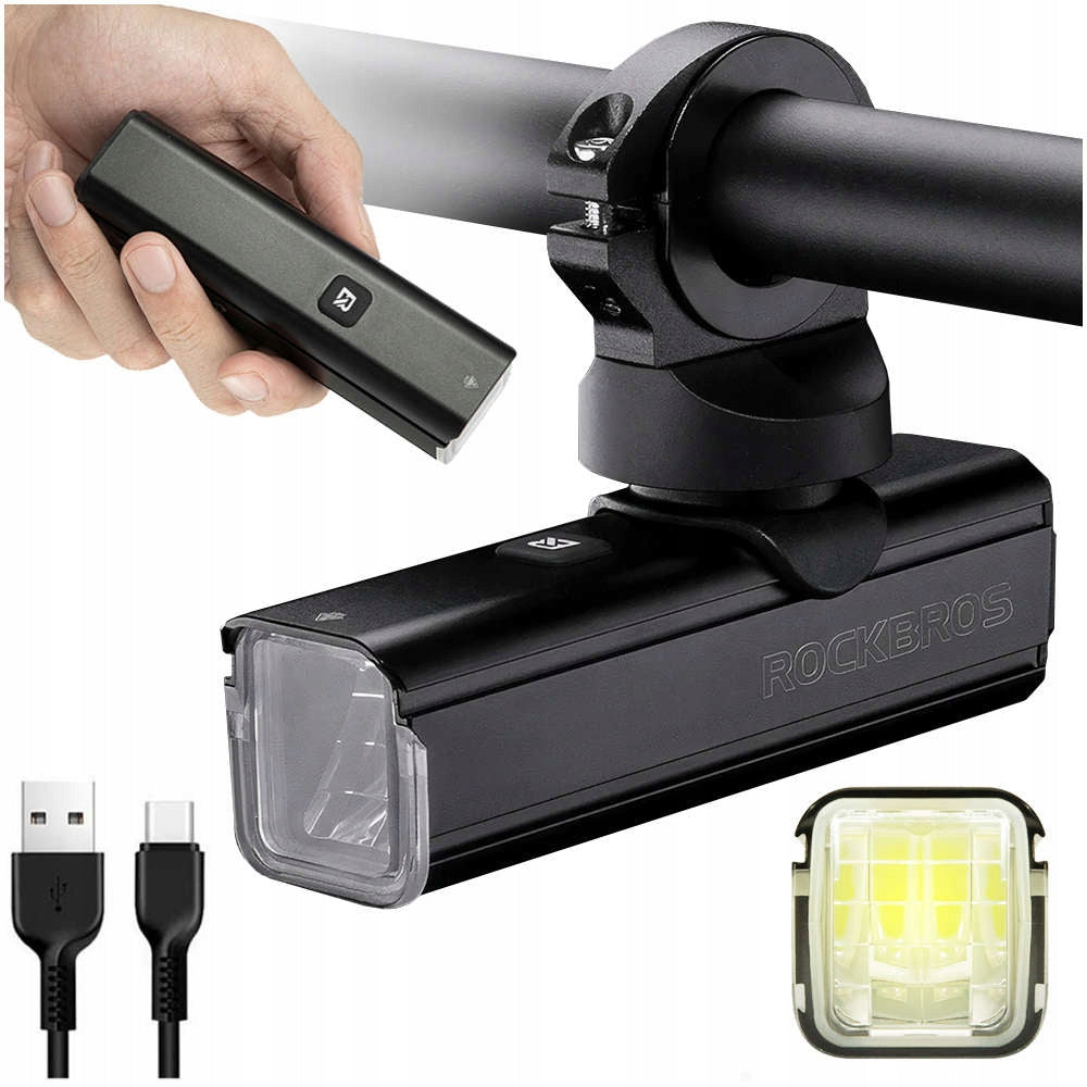 Front Bike Light Front ROCKBROS RHL1000 1000 LM USB-C VERY POWERFUL Brand Rockbros