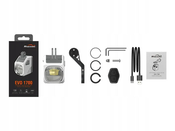 Front Bike Light MAGICSHINE EVO 1700 USB +Pilot Holder GARMIN GOPRO Brand MAGICSHINE