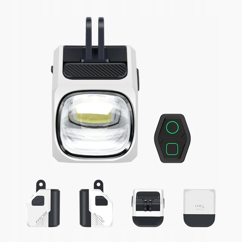 Front Bike Light MAGICSHINE EVO 1700 USB +Pilot Holder GARMIN GOPRO Kind front-facing