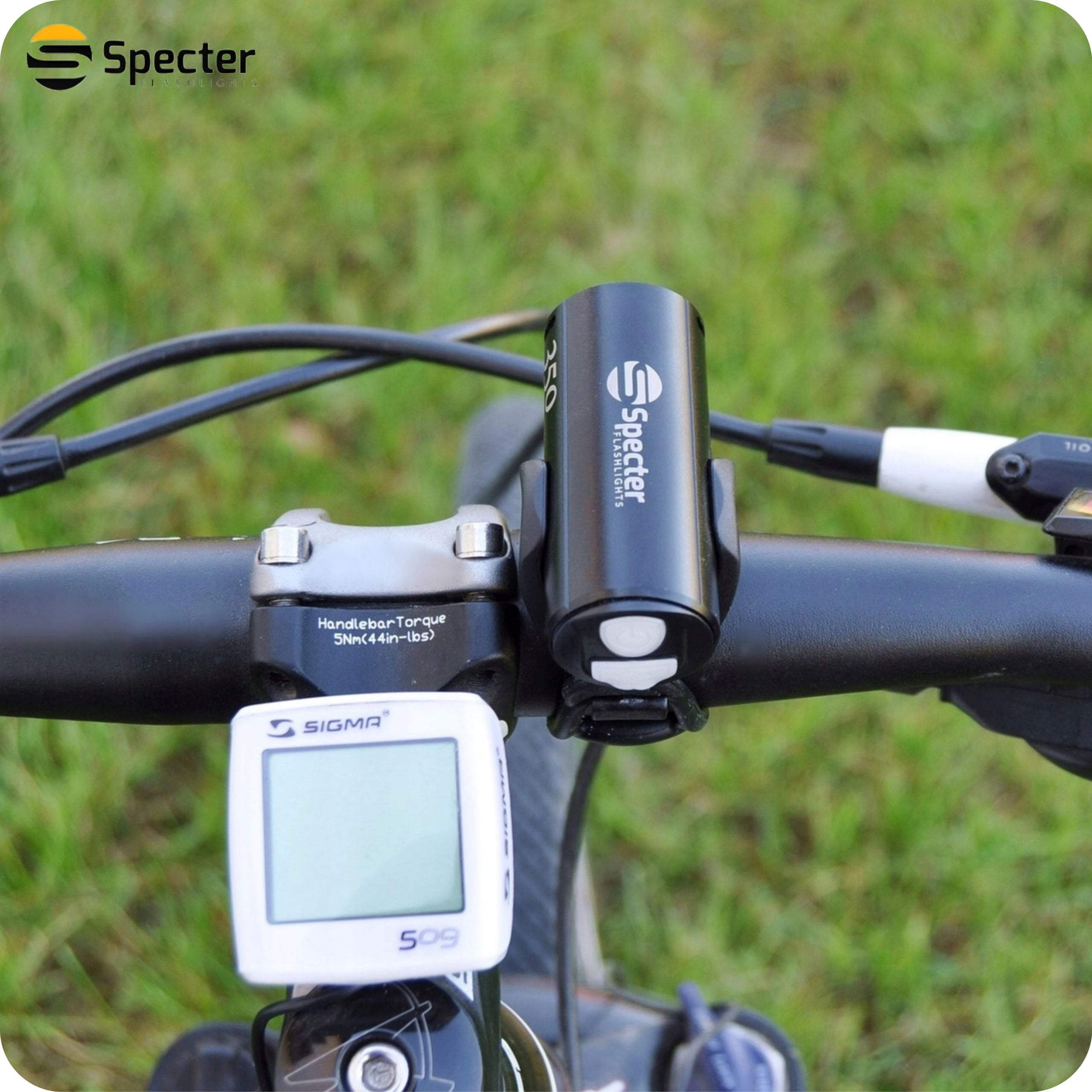 Front Bike Light SPECTER XPG350 350LM USB LED 1200mAh Bike Kind front-facing