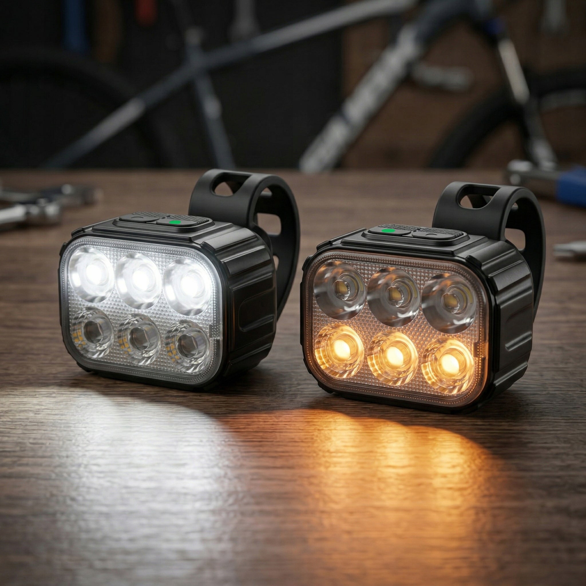 Front Bike Light Set Rear LED Light 500lm Light For Baby Set contents rechargeable battery user manual charger lamp handlebar mount holder