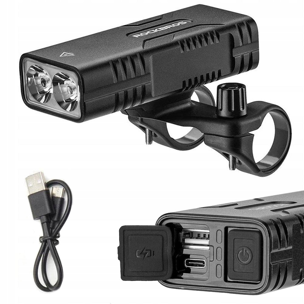 Front Bike Light Strong ROCKBROS USB-C 850lm LIGHT for Bike