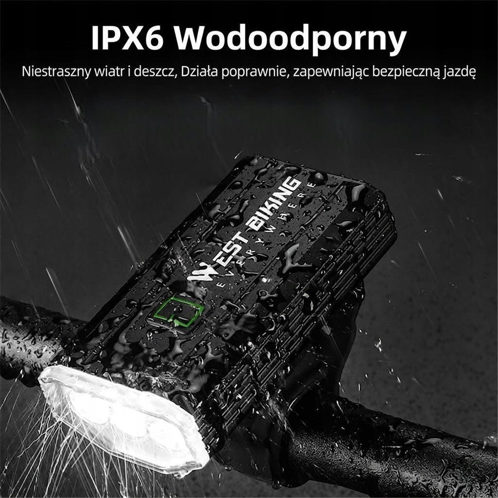 Front Bike Light West Biking LED 4400mAh 1000lm Front Packaging status original