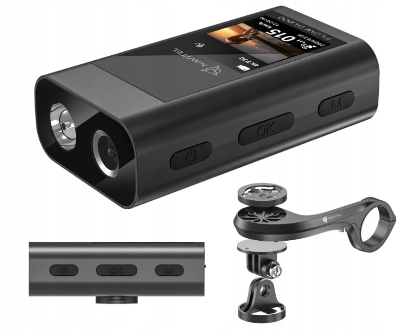 Front Bike Light with 4K Camera NAVITEL FLOW DL800 - Stabilization, GPS