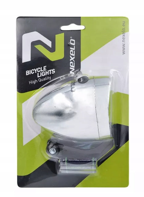 Front bicycle lamp NEXELO battery 25 Lm IPX4 silver 06705 Brand Nexelo
