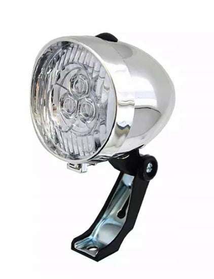 Front bicycle lamp NEXELO battery 25 Lm IPX4 silver 06705