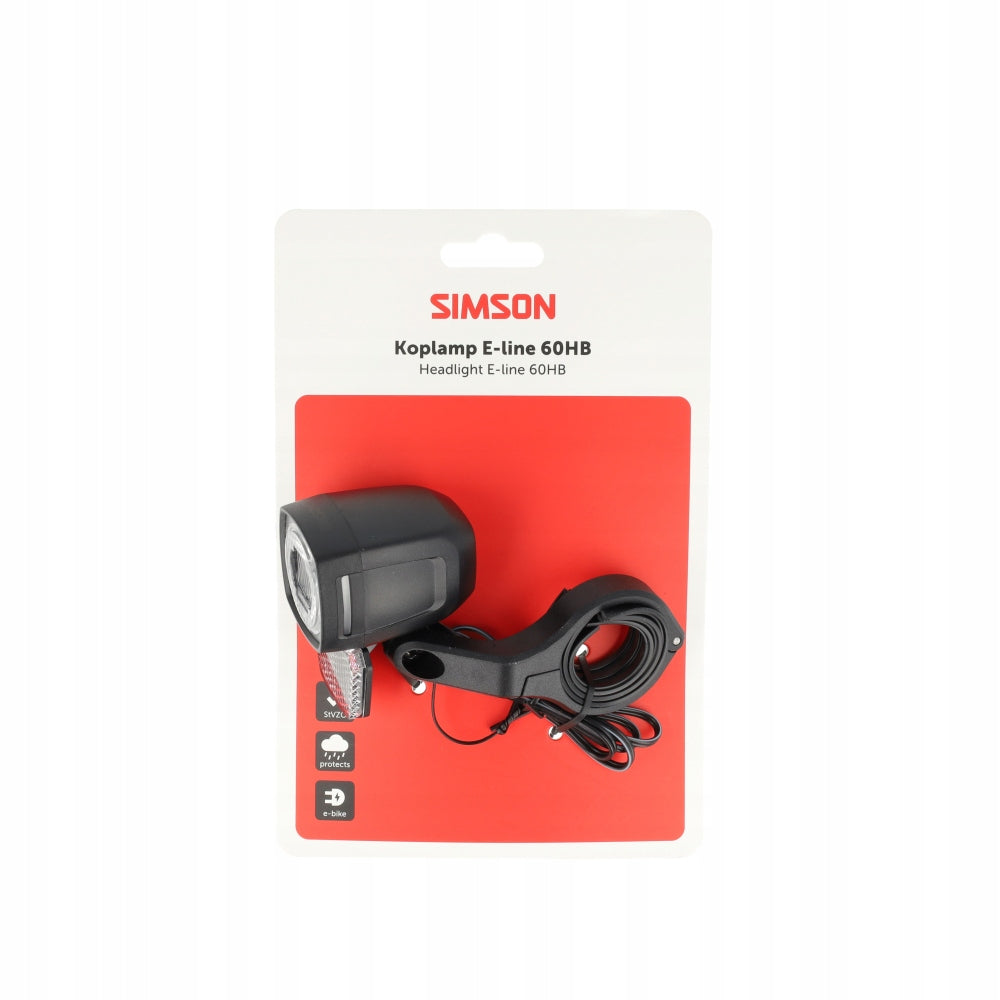 Front bike light Simson E-line 60HB e-bike 6-48 V 60 lx
