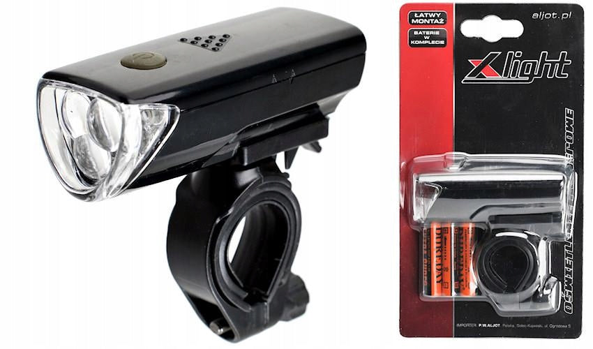 Front bike light X-light 3 led xc-104a black batteries