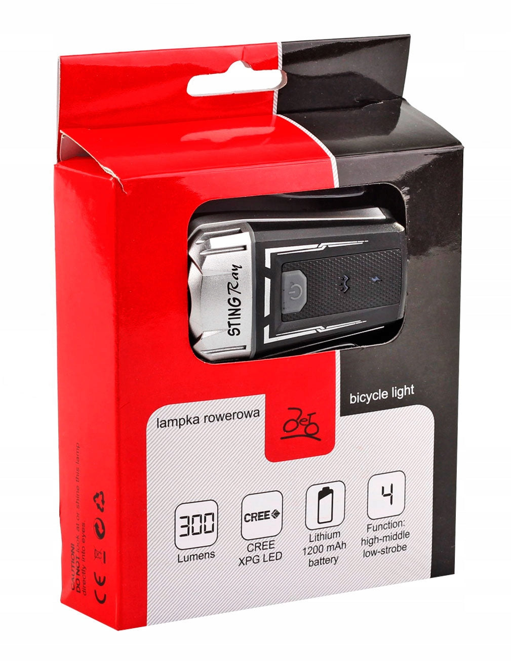 Front lamp 300 lumens USB JET AU-49 battery L235 Kind front-facing