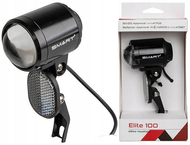 Front lamp HEADLIGHT SMART ELITE 100 BL143W 350LM 6-15V LED E-BIKE