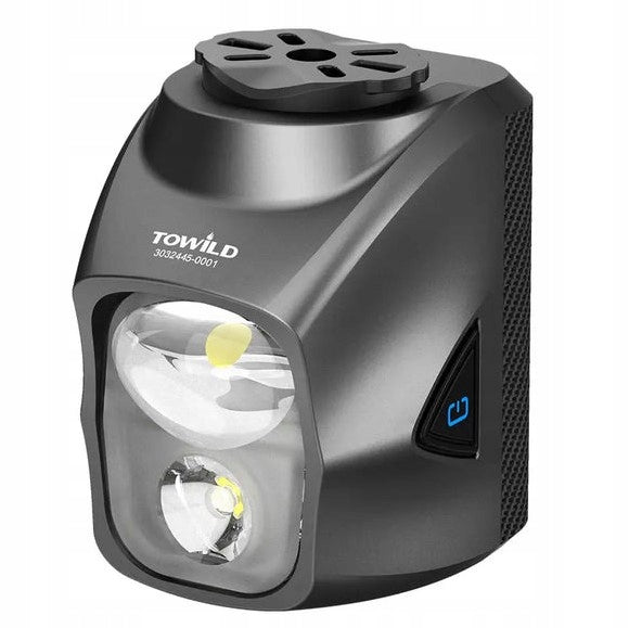 Front lamp Towild DL1700 lumens + remote control, two-LED, powerbank function Color black