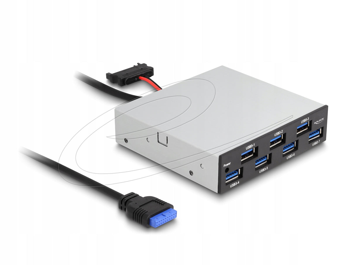 Front panel 3.5" USB 5 Gbps 7x USB Type A Delock 64207