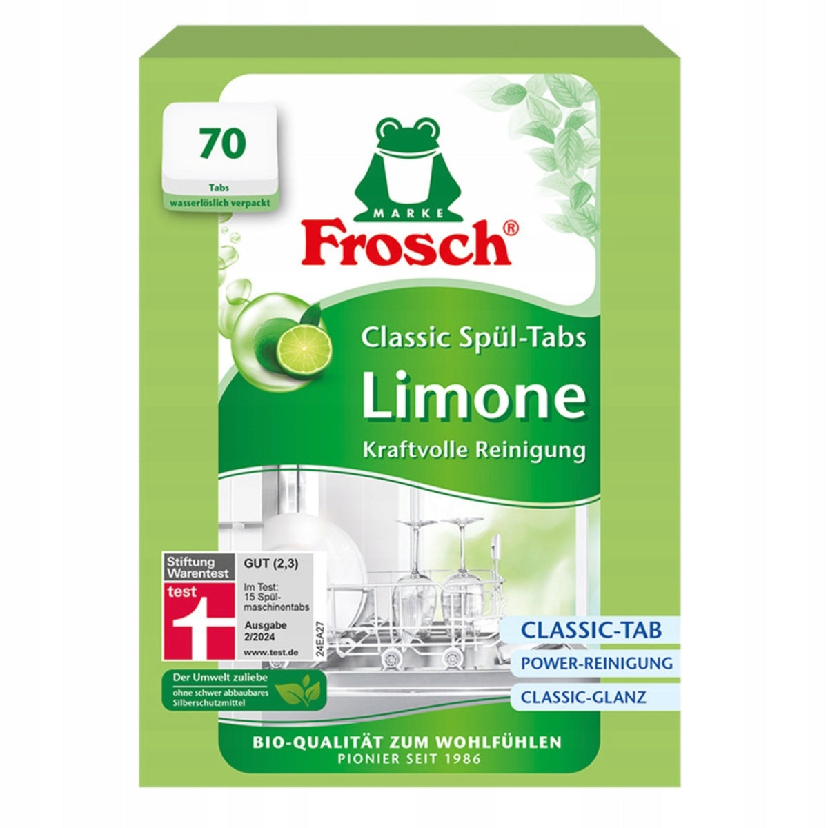 Frosch Classic Limone Dishwasher Tablets Effective Biodegradable 70 Pack