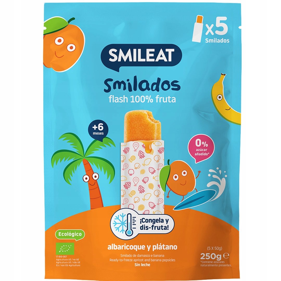 Fruit Mousse EKO Apricot Banana 100g Natural Soothing for Teething Smileat