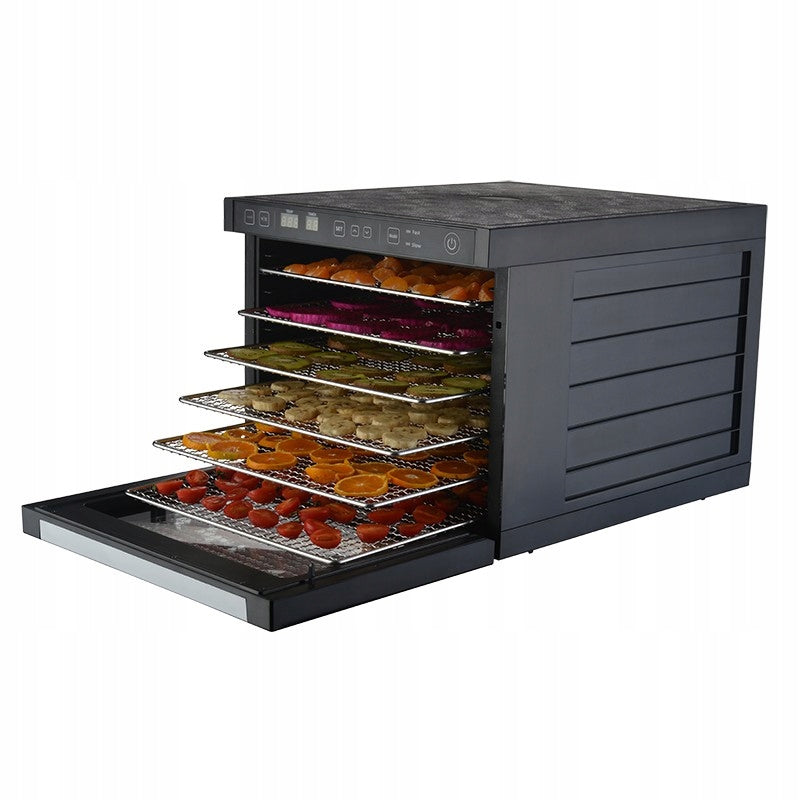 Fruit Mushroom Dryer Dehydrator Zyle EXPRESS 1000W Two Fans Dominant color black