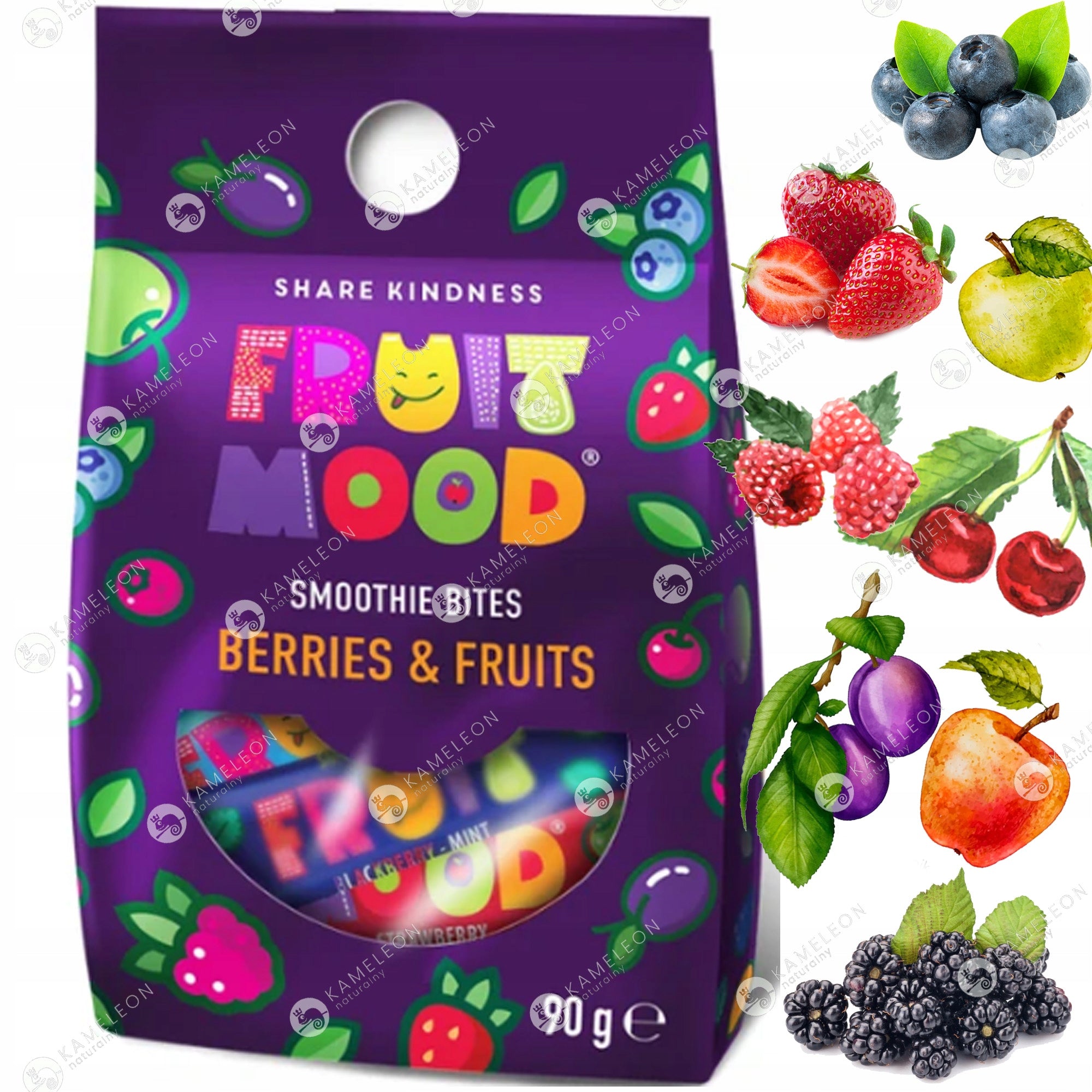 Fruit Snack Healthy MIX FRUITS & BERRIES Bars FRUIT MOOD 90g