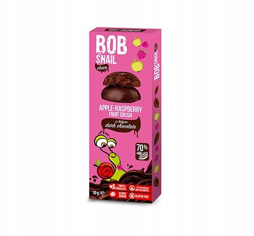 Fruit cookie apple raspberry in chocolate 30g