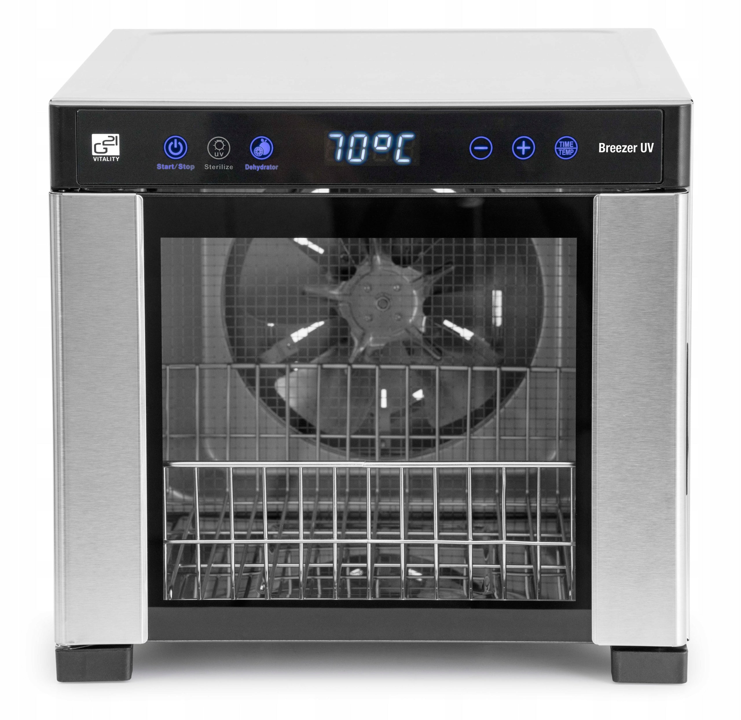 Fruit dryer G21 Breezer with UV function, stainless steel Dominant color silver/gray