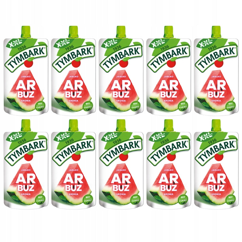 Fruit mousse for children Tymbark Watermelon Apple Chokeberry 10x 200g Snack Manufacturer code 5900334157829