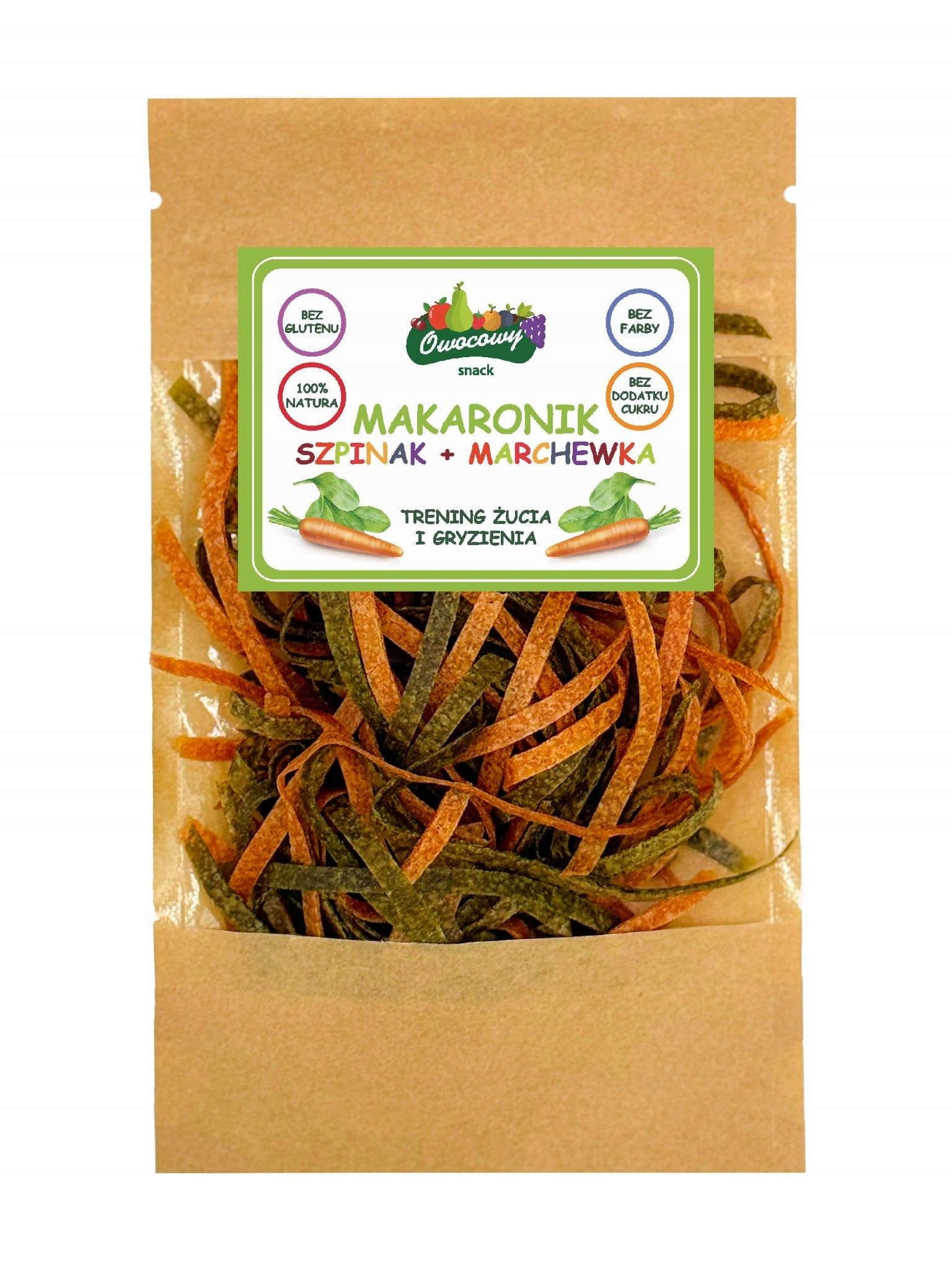 Fruity Carrot Spinach Pasta 50g Ready to Eat