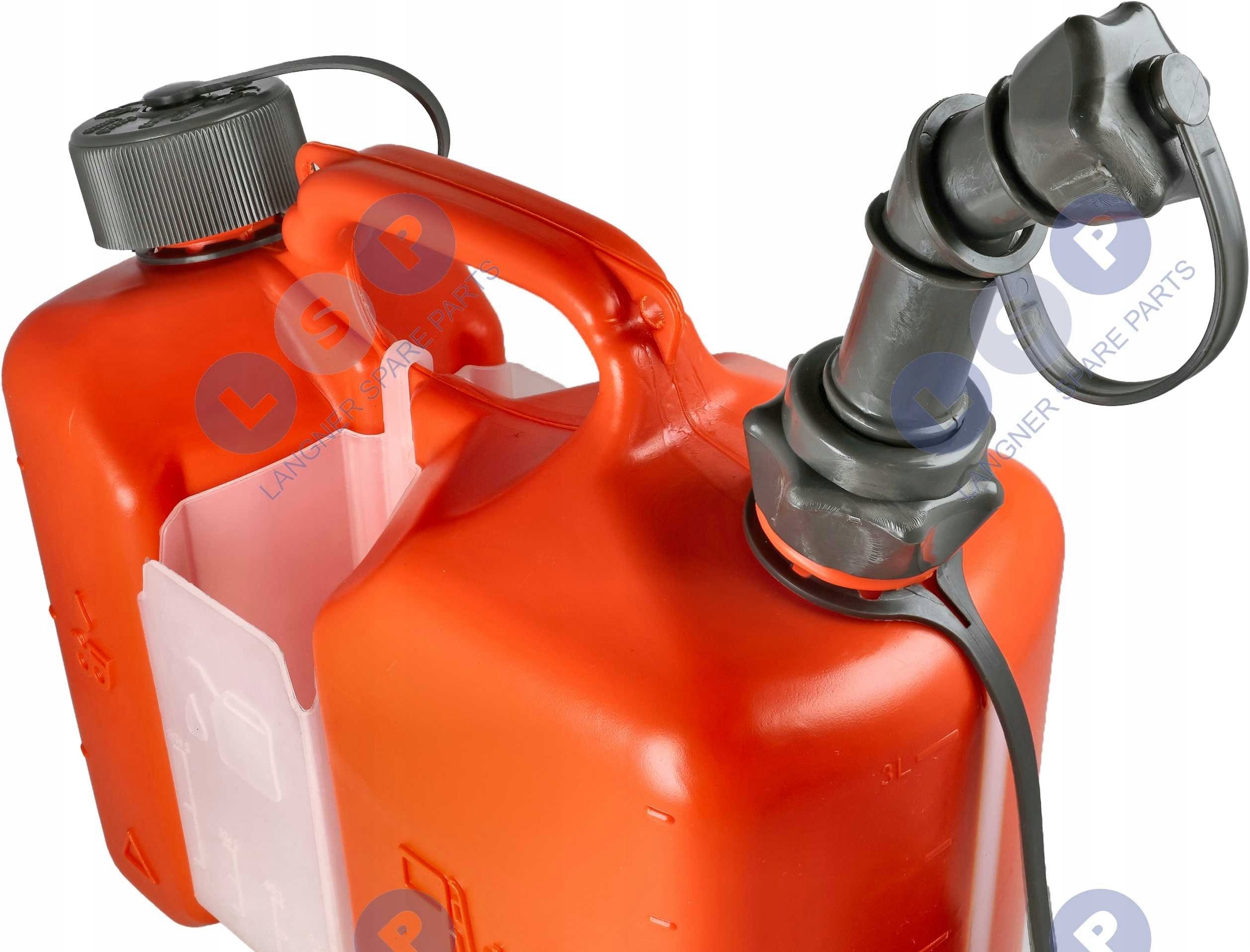 Fuel Canister 3L For Chain Lubrication Oil 1.5L 2in1 With Funnel Packaging status original