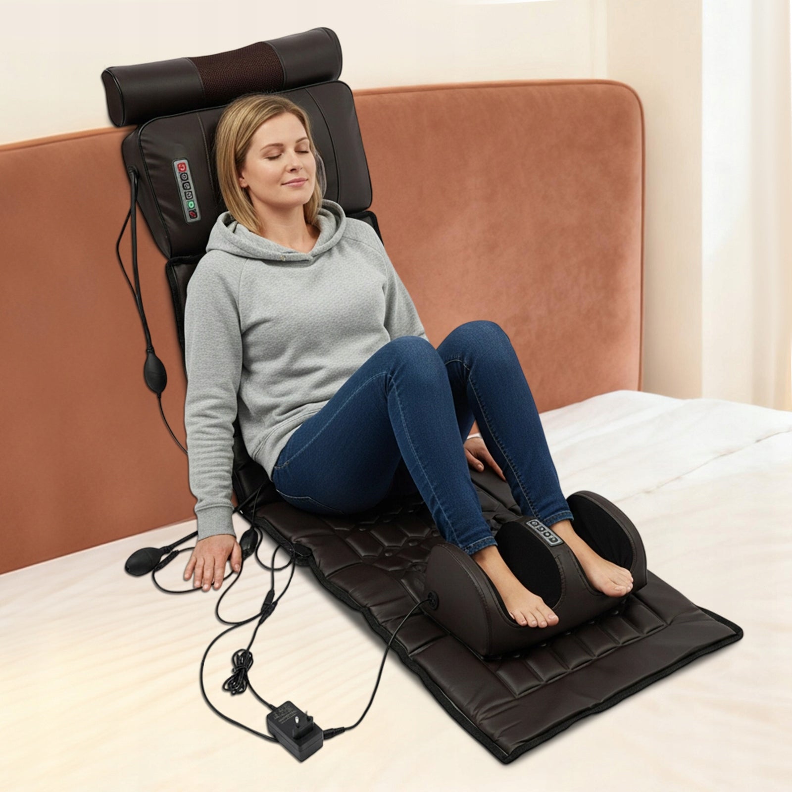 Full-Body Massage Mat Electric Massage Pad + Vibration Heating Adjustable Brand no brand