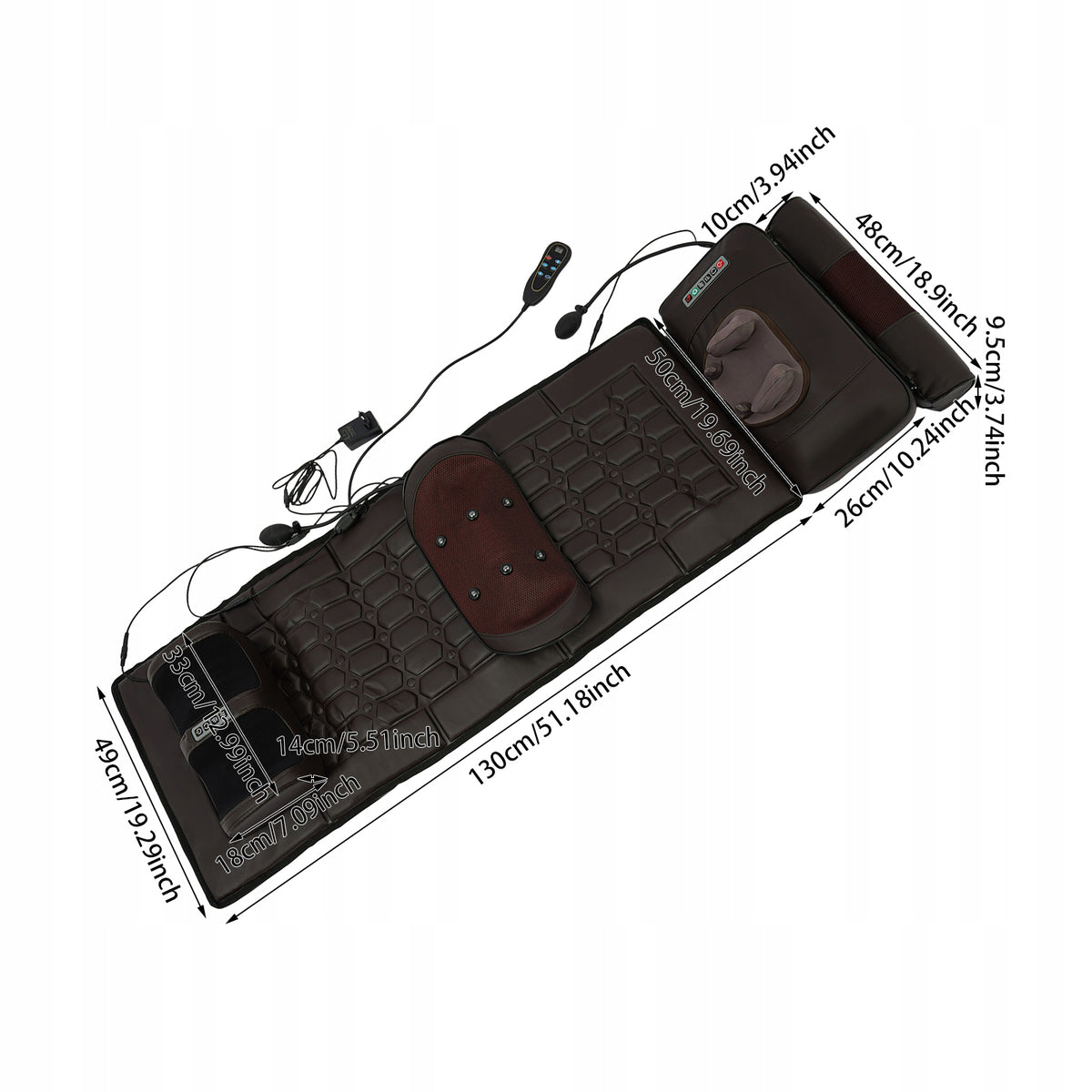 Full-Body Massage Mat Electric Massage Pad + Vibration Heating Adjustable Manufacturer code dxvfdxzf vdxvv