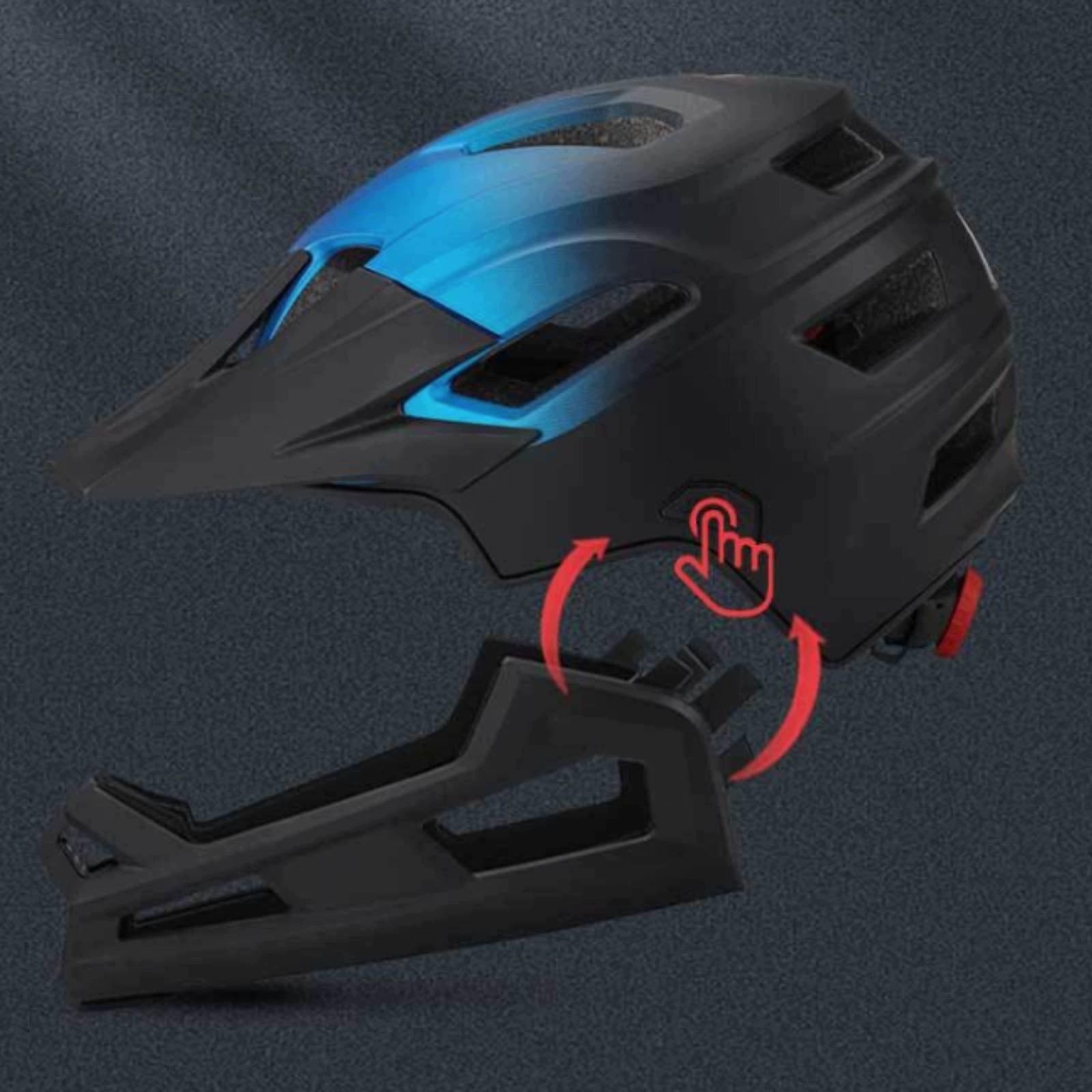 Full Cover Mountain Bike Helmet Rough Terrain Riding Black Titanium Manufacturer no brand